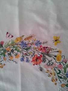 Sommerblumen Tischdecke Detail1