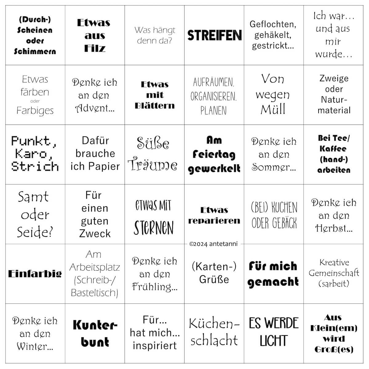 Ein Bingofeld